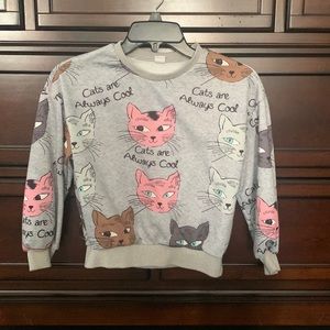Fun Shein cat sweatshirt. Girls size 8.